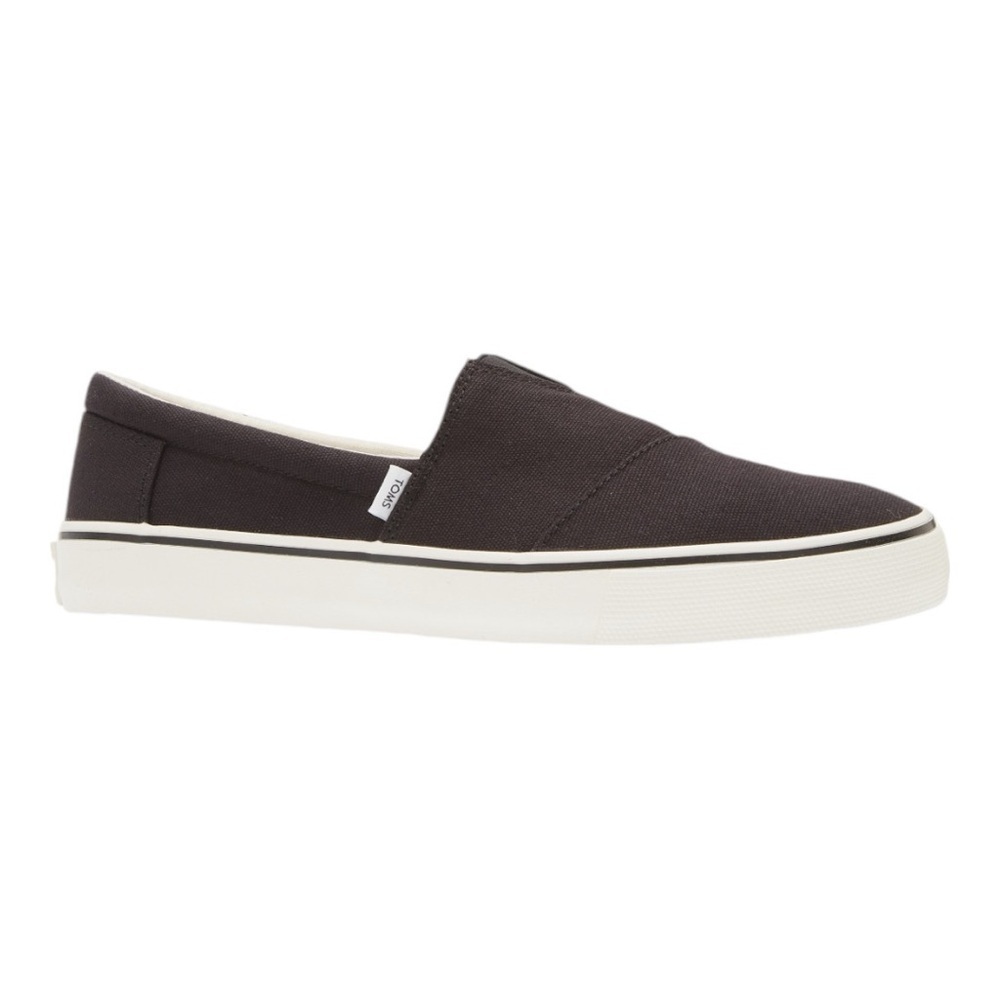 ♥️Toms♥️Men’s Alpargata Black & White Slip-On Sneaker Size (7.5) Med Width - Picture 2 of 11